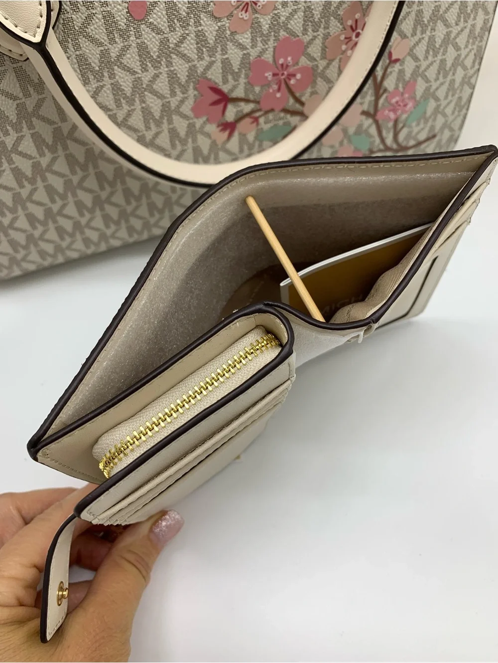 Michael Kors Marilyn Medium Embellished Signature Logo satchel with wallet set